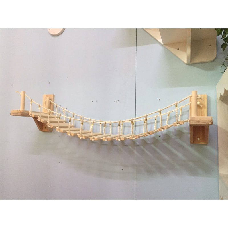 Wooden Hanging Cat Bridge Climbing Frame