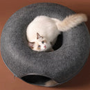 Donut Cat Bed & Interactive Tunnel For Small Pets