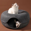 Donut Cat Bed & Interactive Tunnel For Small Pets